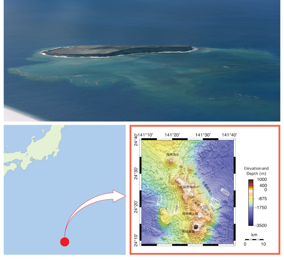 【写真・測量図】徳岡ノ場に誕生した新島