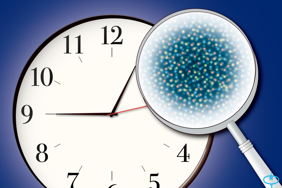 【イラスト】時間の単位を分割すると素粒子レベルに?
