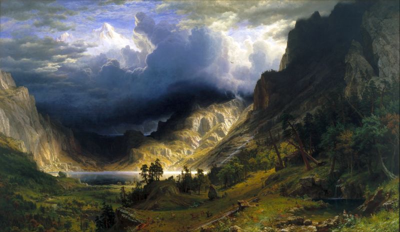 	A Storm in the Rocky Mountains, Mt. Rosalie by Albert Bierstadt